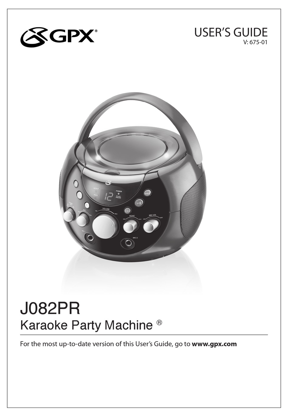 GPX J082PR USER MANUAL Pdf Download | ManualsLib