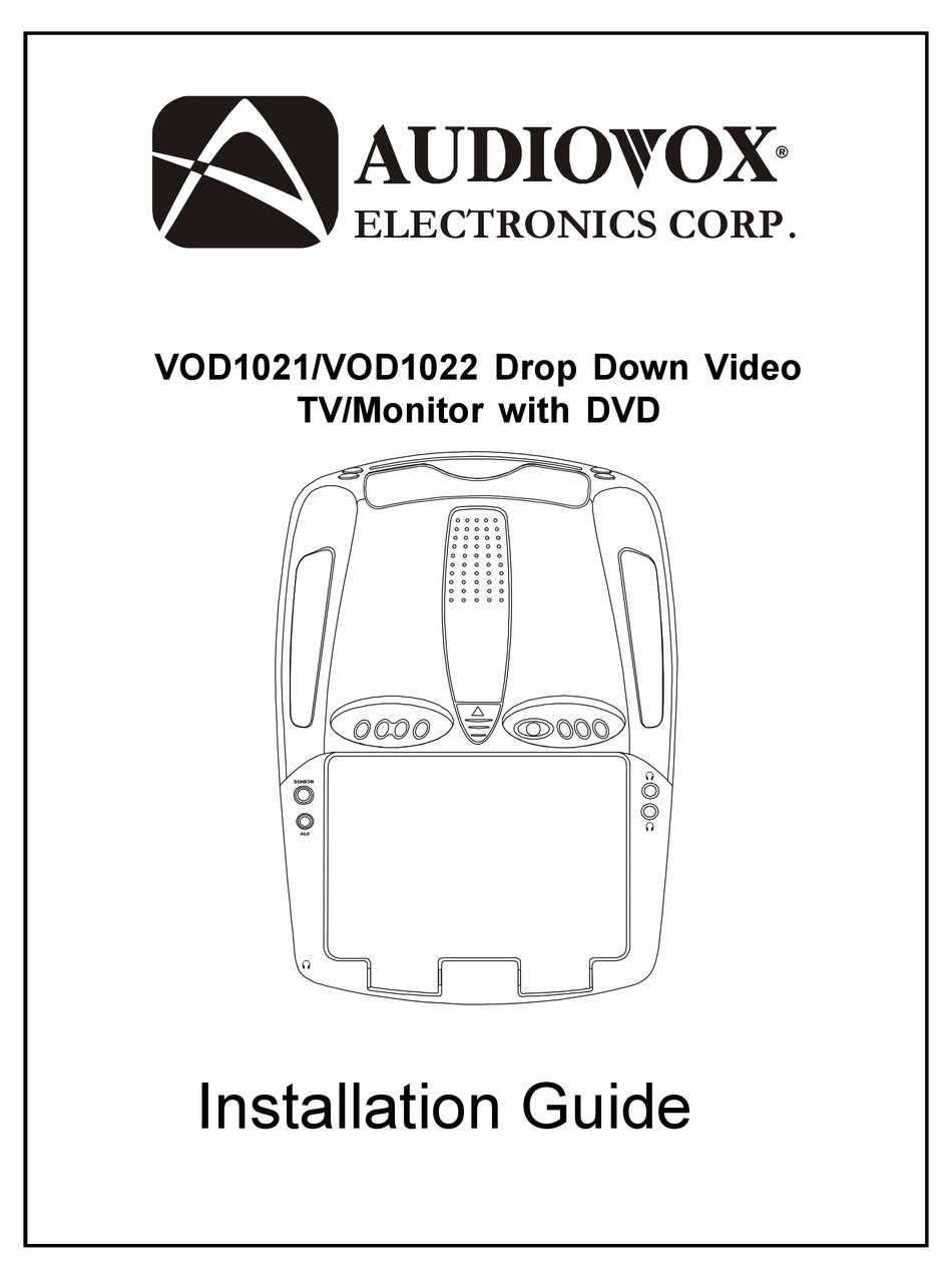 AUDIOVOX VOD1021 INSTALLATION MANUAL Pdf Download | ManualsLib