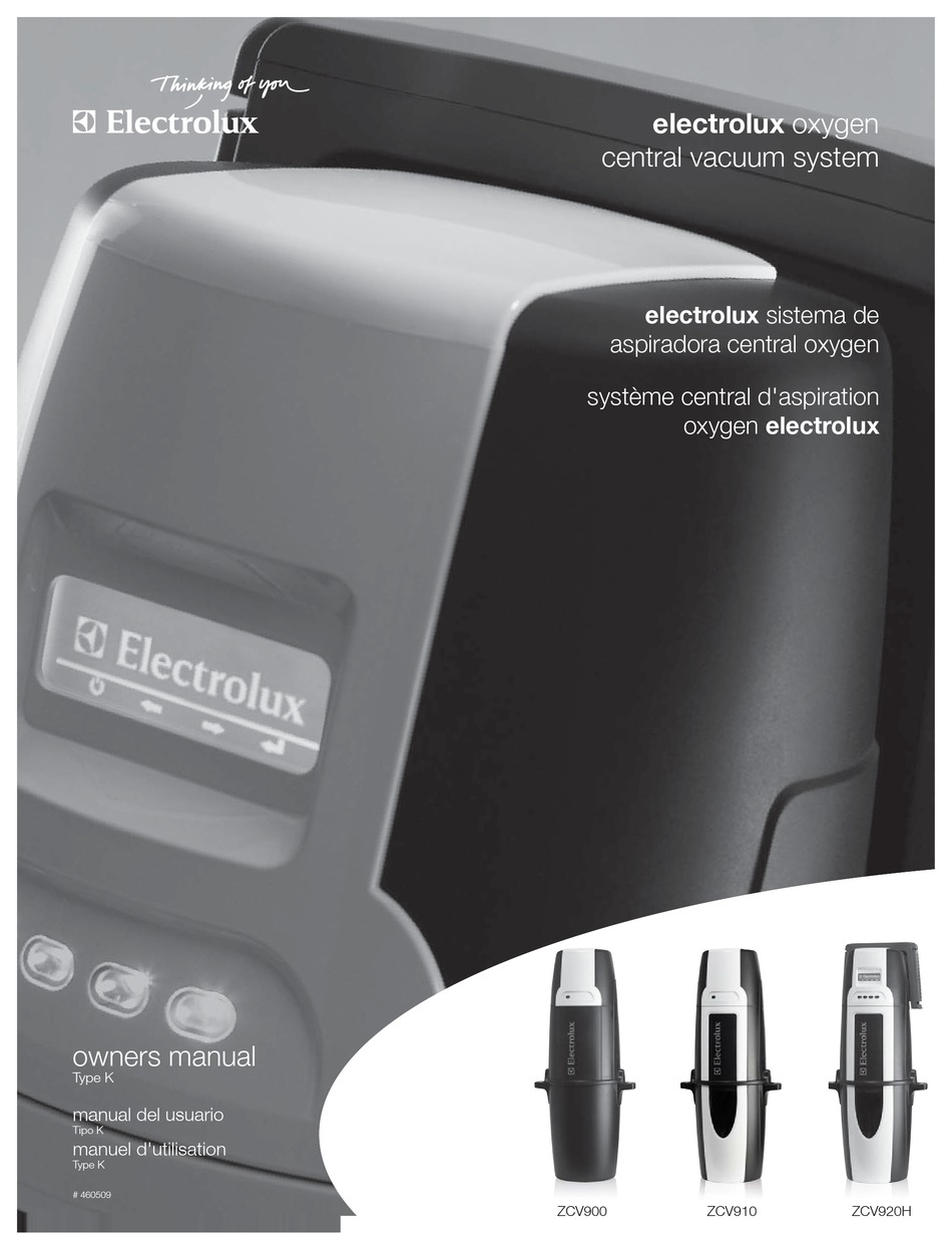 ELECTROLUX ZCV900 OWNER
