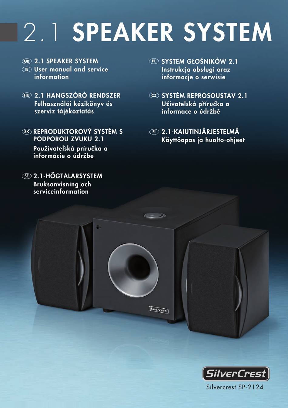 Manual | Information Using ManualsLib 7] And - Subwoofer User Service SP-2124 Silvercrest [Page The
