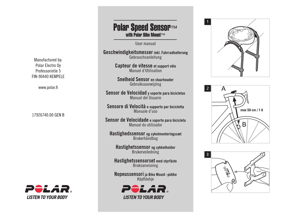 POLAR ELECTRO SPPED SENSOR USER MANUAL Pdf Download | ManualsLib