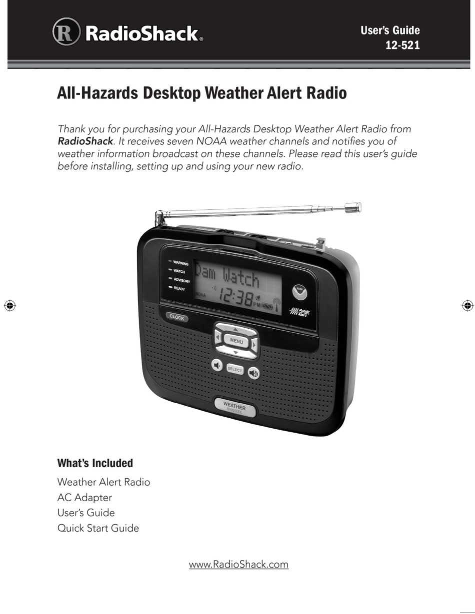 RADIO SHACK 12521 USER MANUAL Pdf Download ManualsLib