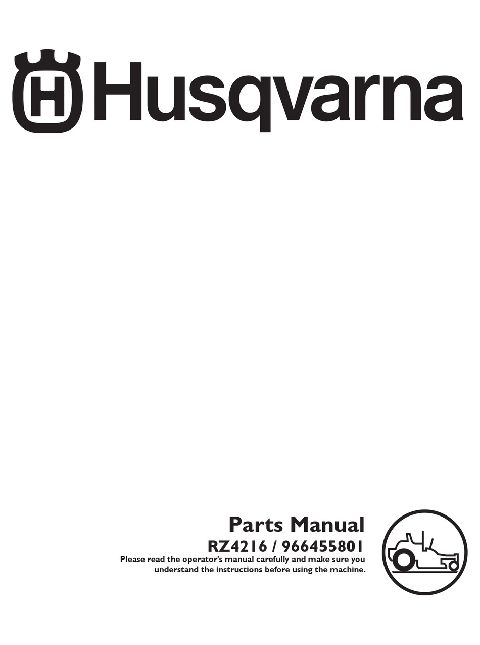 Husqvarna Rz4216 966455801 Parts Manual Pdf Download Manualslib