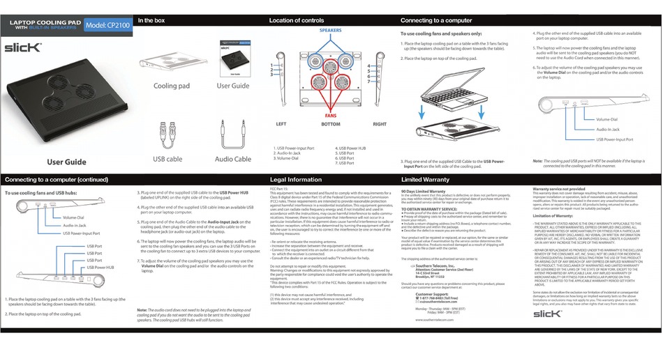 SLICK CP2100 USER MANUAL Pdf Download | ManualsLib