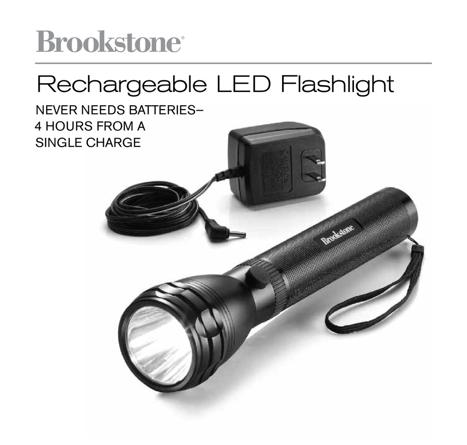 Specifications Troubleshooting Brookstone LED Flashlight User