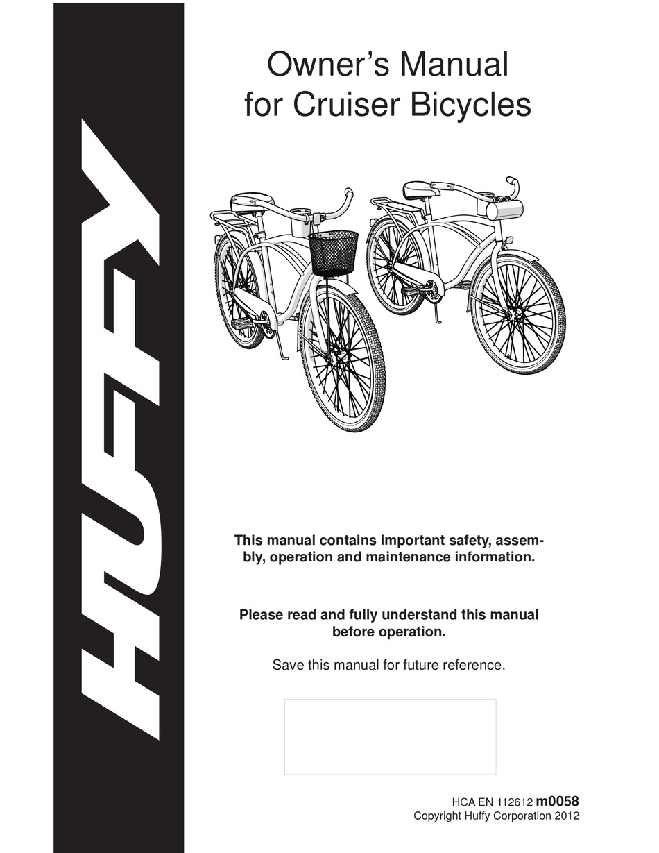 HUFFY CRUISER BICYCLES OWNER'S MANUAL Pdf Download ManualsLib
