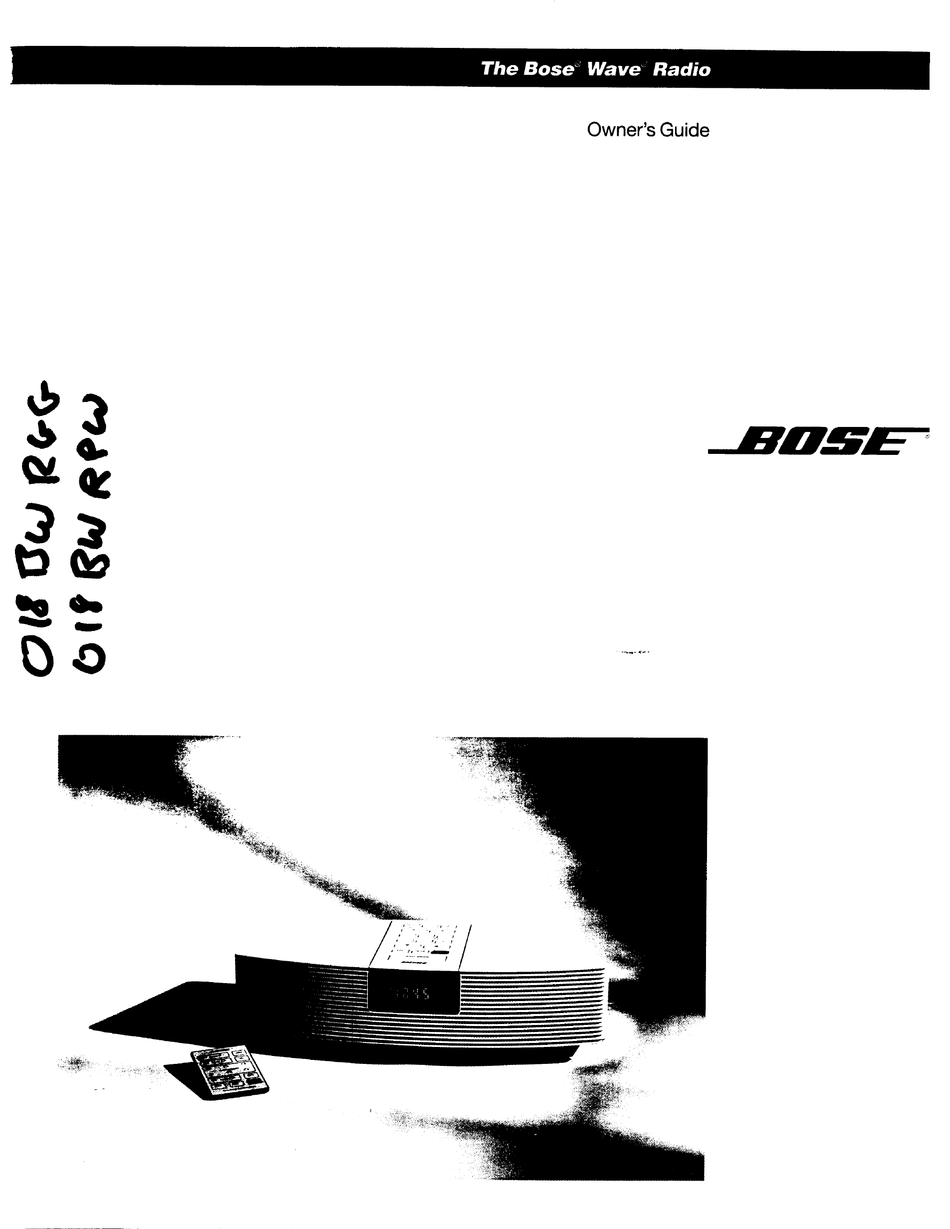 BOSE WAVE RADIO OWNER'S MANUAL Pdf Download ManualsLib