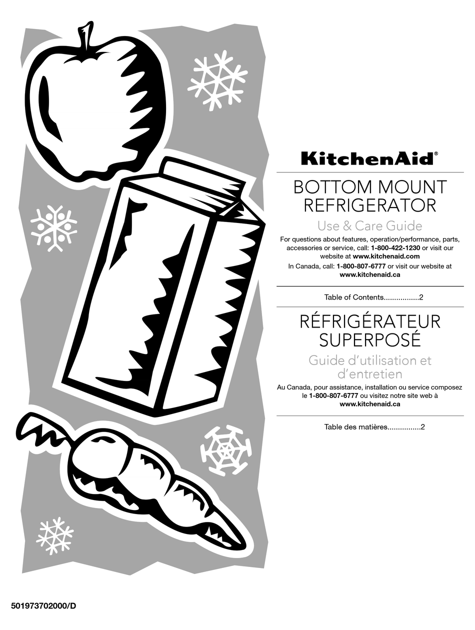 Kitchenaid Bottom Mount Refrigerator 