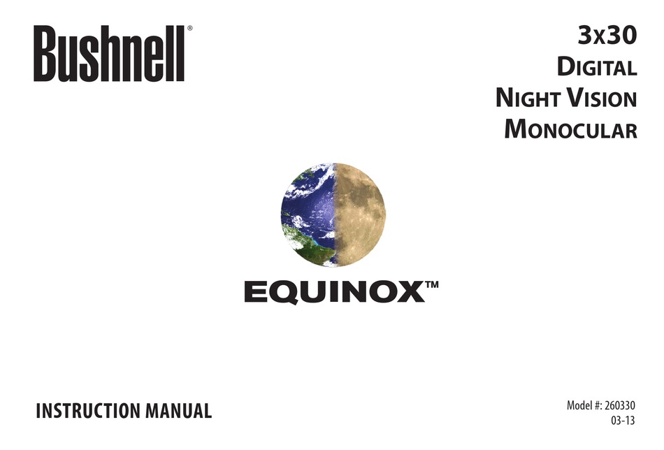 BUSHNELL EQUINOX 260330 INSTRUCTION MANUAL Pdf Download ManualsLib