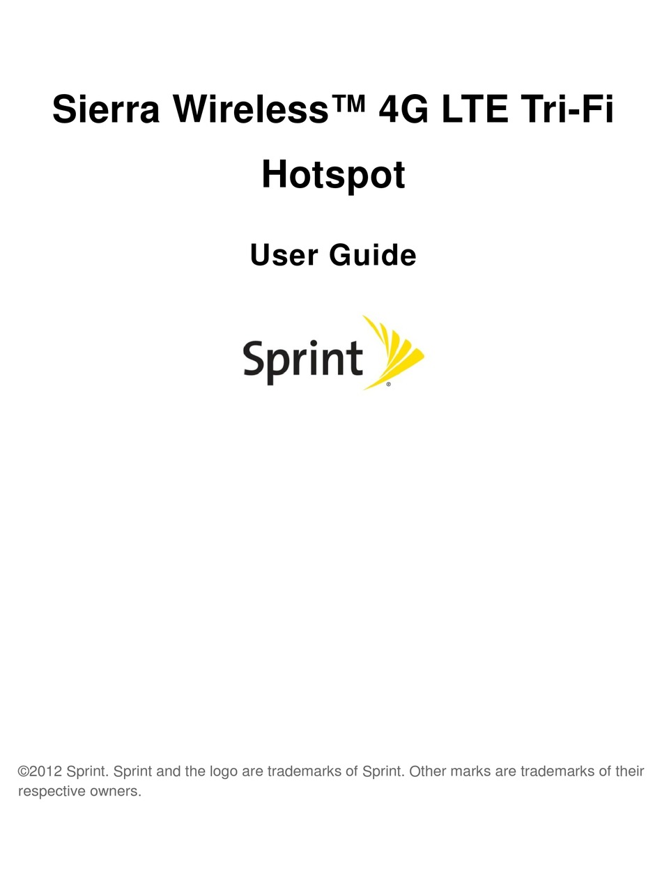 Sierra Wireless 4g Lte Tri Fi Hotspot User Manual Pdf Download Manualslib 3852