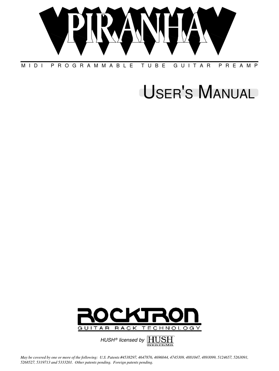 ROCKTRON PIRANHA USER MANUAL Pdf Download | ManualsLib