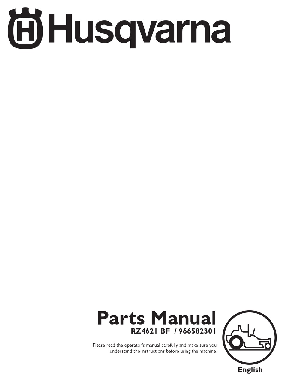 HUSQVARNA RZ4621 BF PARTS MANUAL Pdf Download ManualsLib