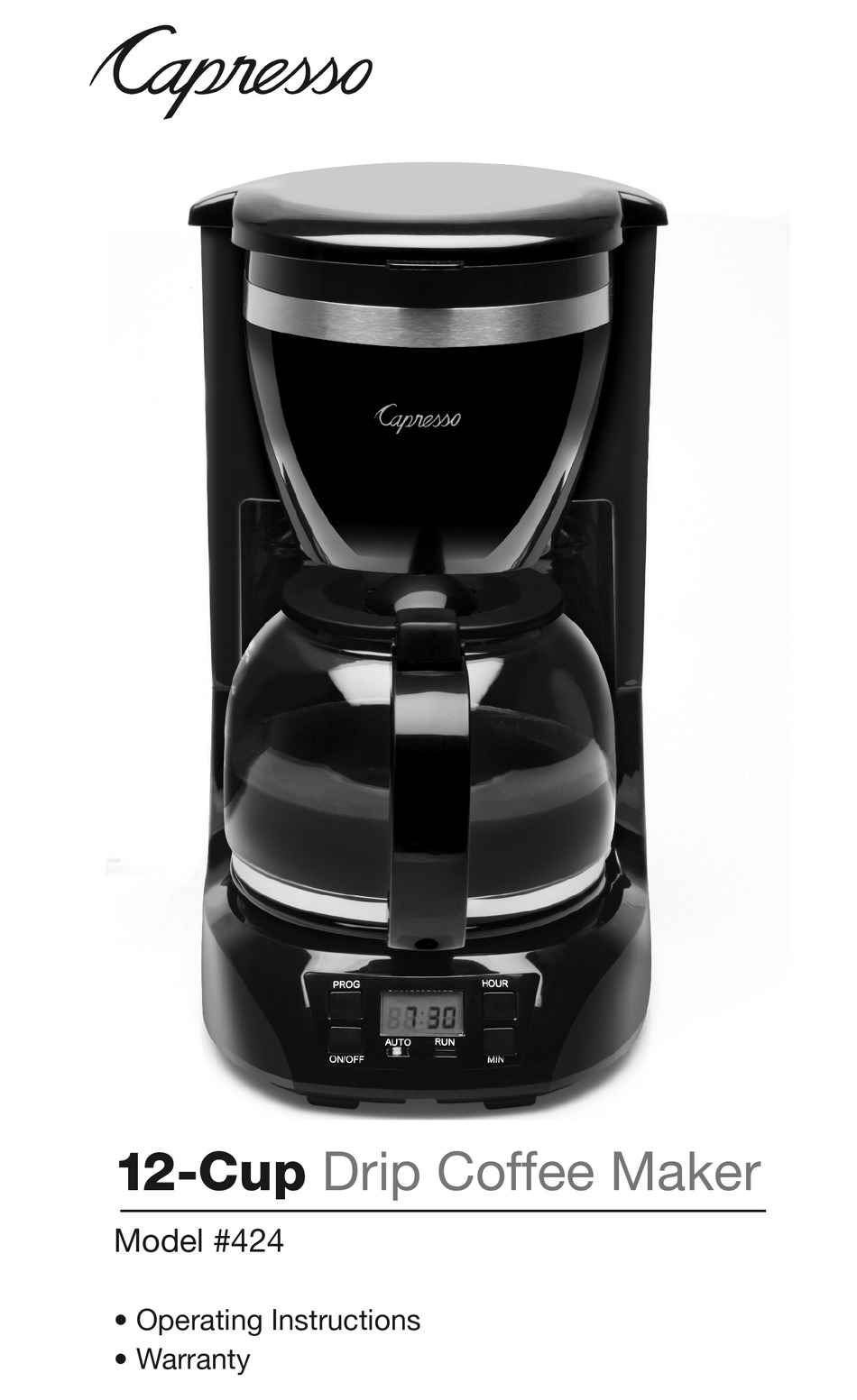 CAPRESSO 424 OPERATING INSTRUCTIONS 