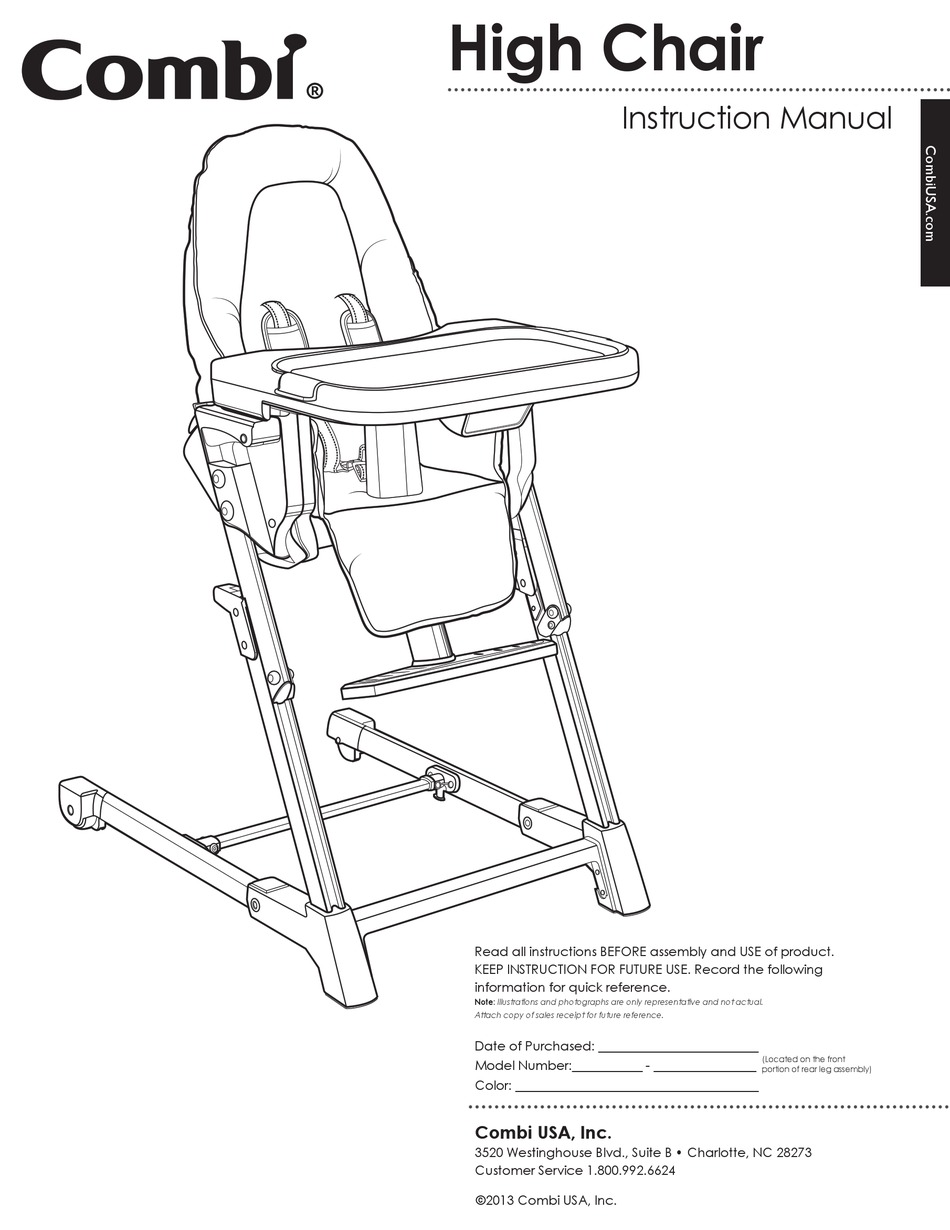 COMBI HIGH CHAIR INSTRUCTION MANUAL Pdf Download ManualsLib