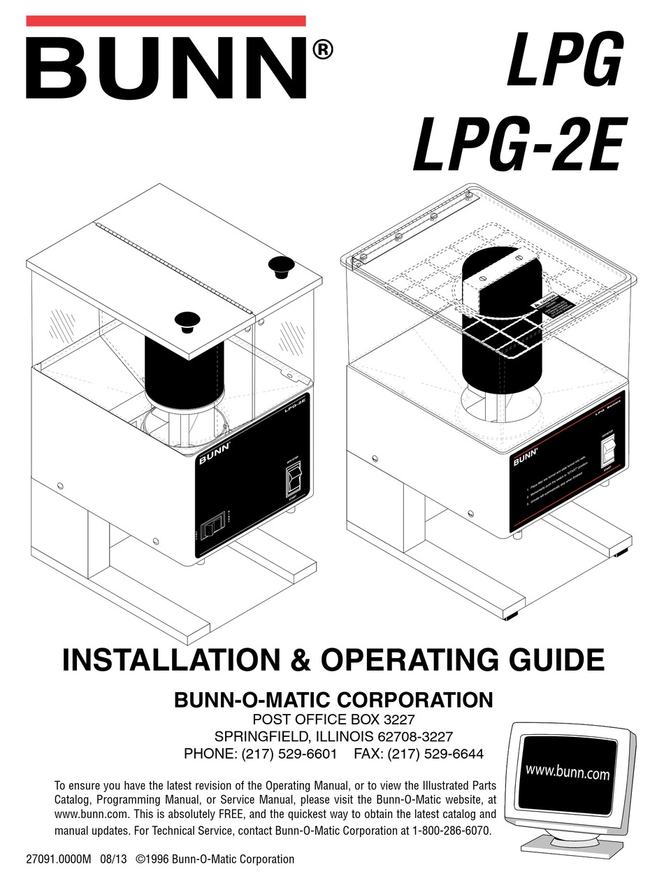 BUNN LPG INSTALLATION & OPERATING MANUAL Pdf Download ManualsLib