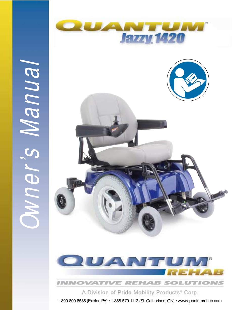 Pride Mobility Quantum Jazzy 1420 Owners Manual Pdf Download Manualslib