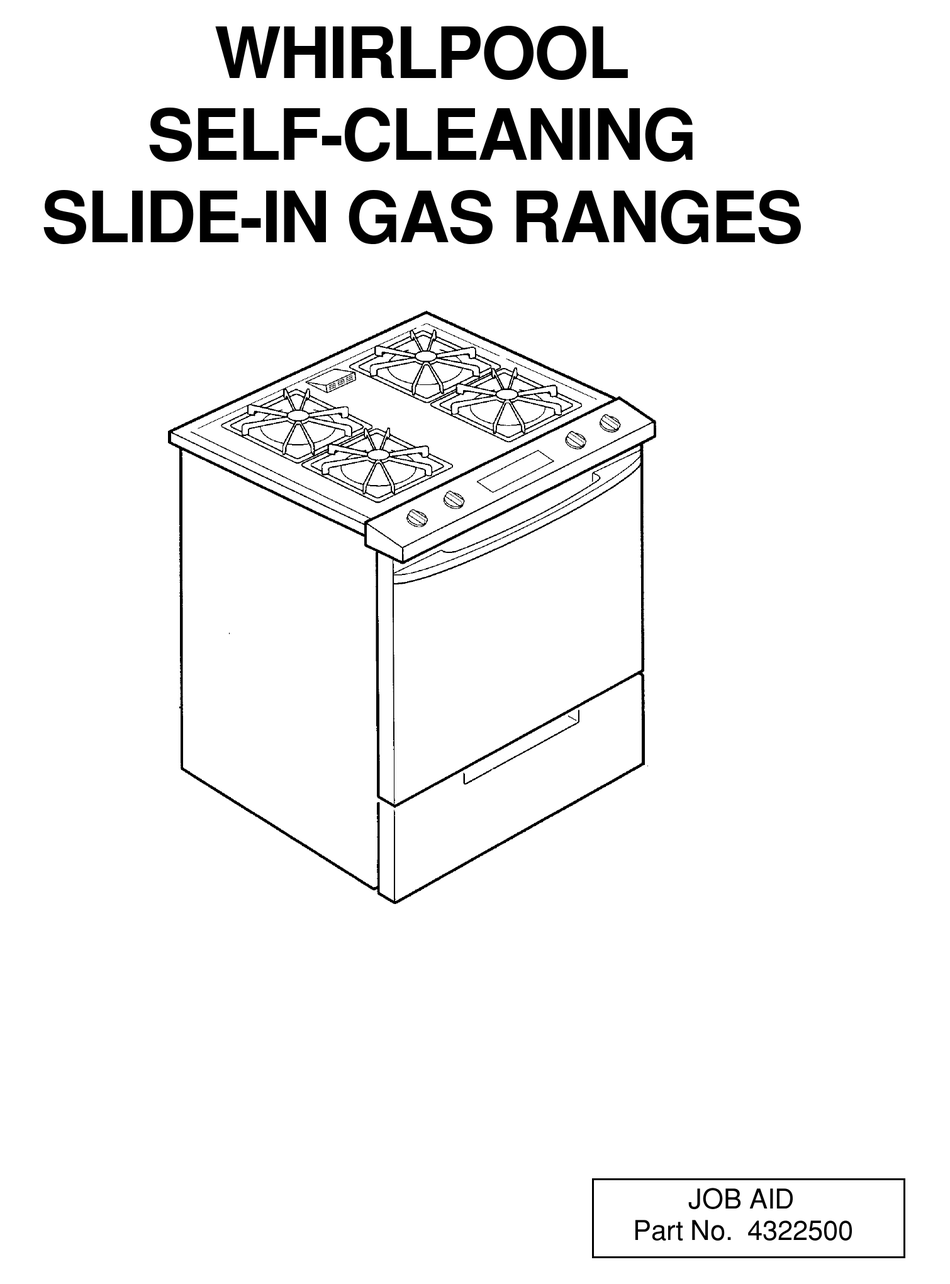 WHIRLPOOL SELFCLEANING SLIDEIN GAS RANGES MANUAL Pdf Download