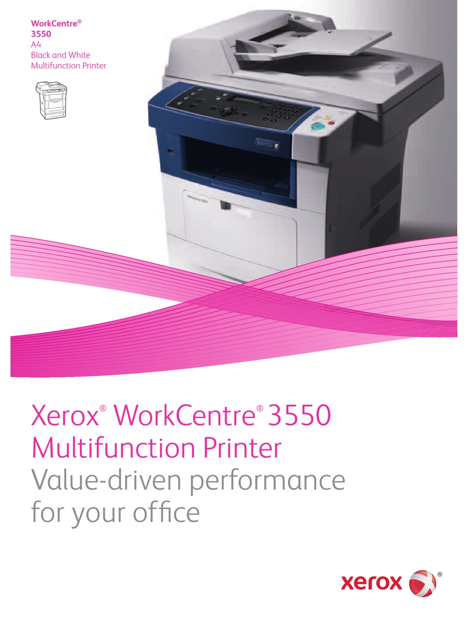 XEROX WORKCENTRE 3550 BROCHURE & SPECS Pdf Download | ManualsLib