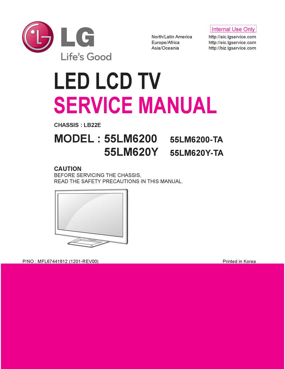 LG 55LM6200 SERVICE MANUAL Pdf Download | ManualsLib