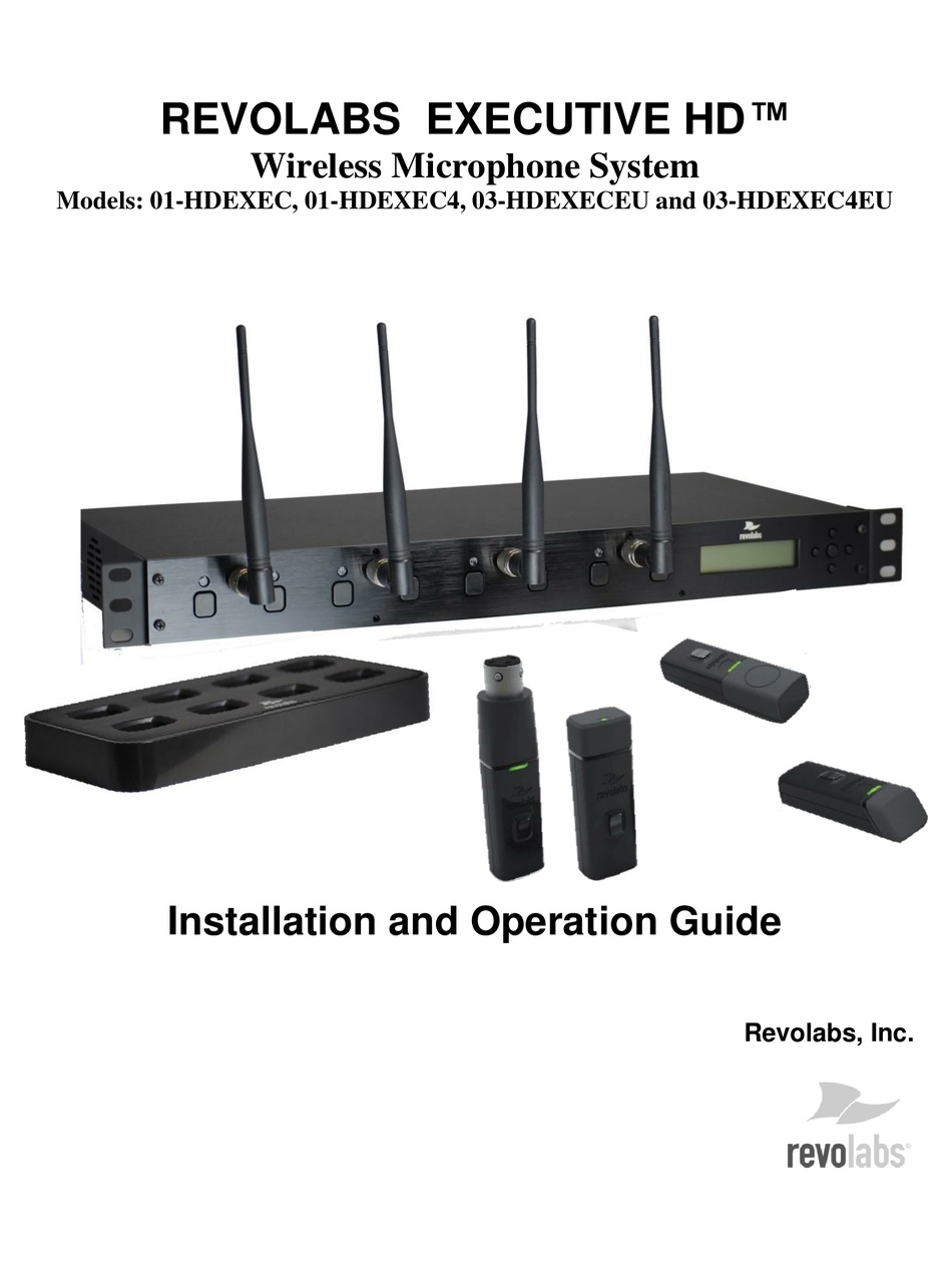 REVOLABS 01 HDEXEC INSTALLATION AND OPERATION MANUAL Pdf Download