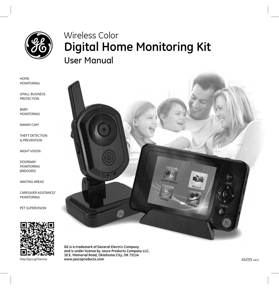 GE WIRELESS COLOR DIGITAL HOME MONITORING KIT USER MANUAL Pdf Download ...