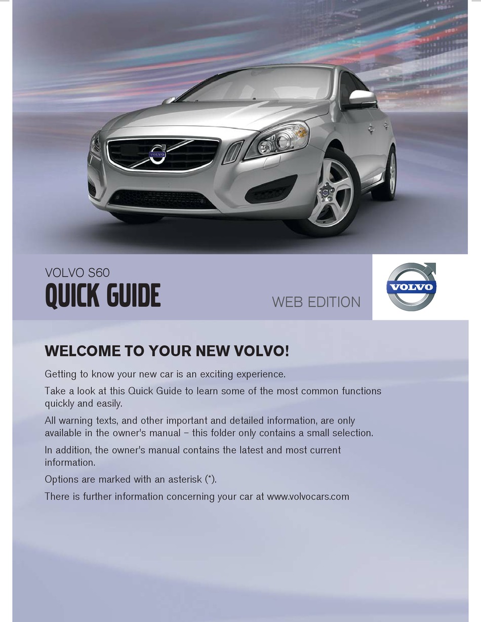 VOLVO S60 QUICK MANUAL Pdf Download ManualsLib