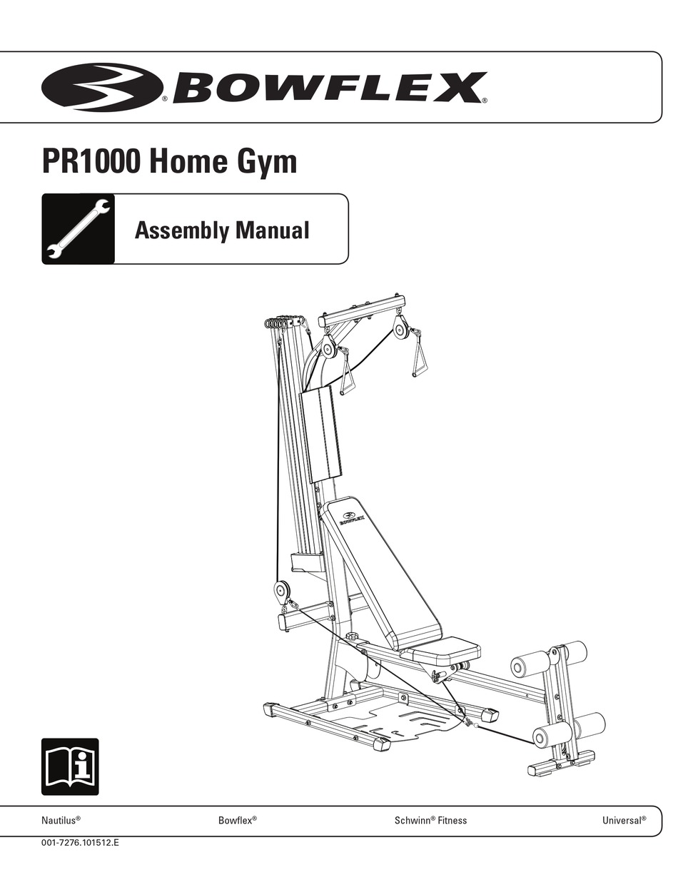 Bowflex Pr1000 Assembly Manual Pdf Download Manualslib