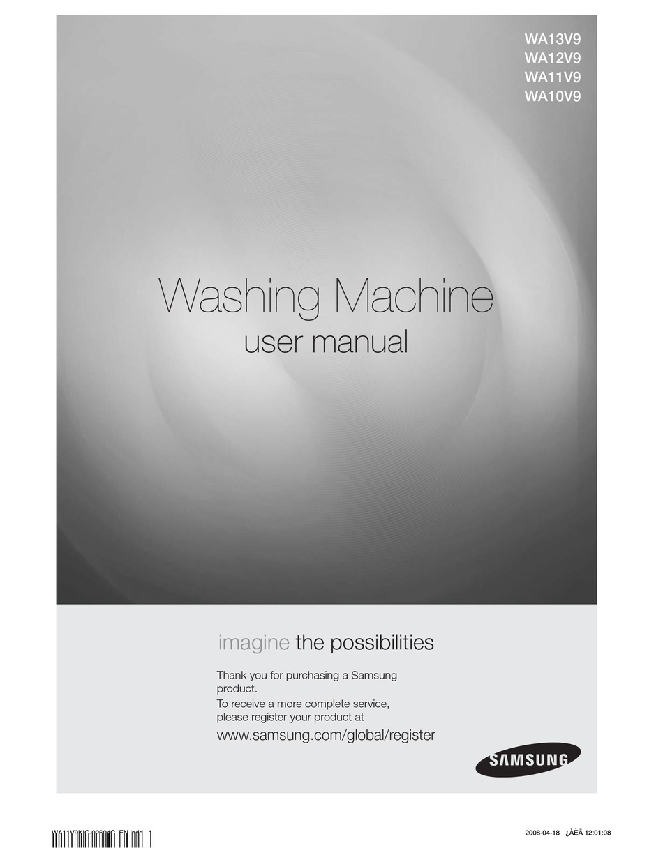 SAMSUNG WA13V9 USER MANUAL Pdf Download | ManualsLib