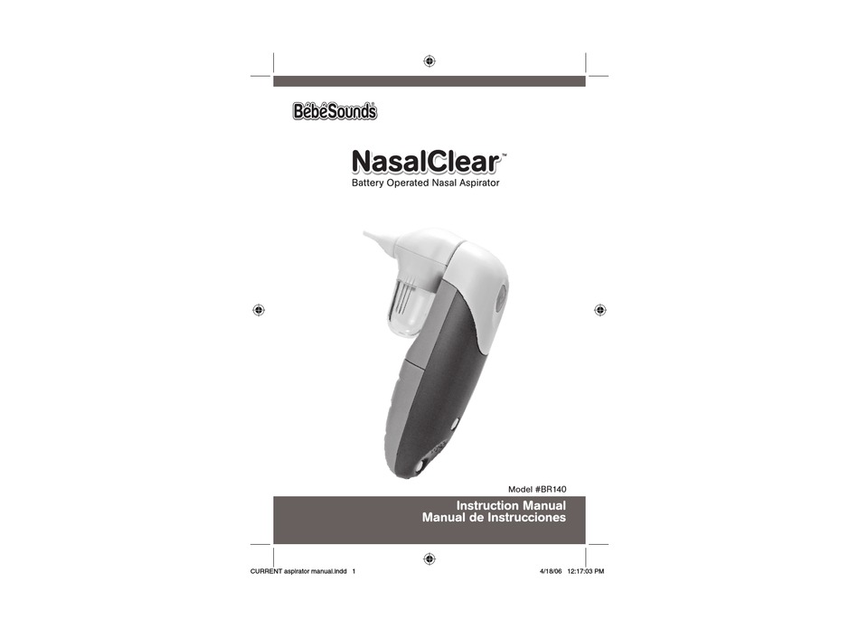 Bebesounds Nasal Clear Br140 Instruction Manual Pdf Download Manualslib