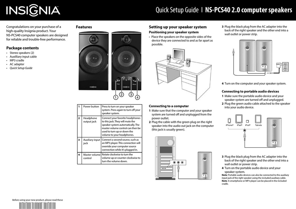 INSIGNIA NS PCS QUICK SETUP MANUAL Pdf Download ManualsLib