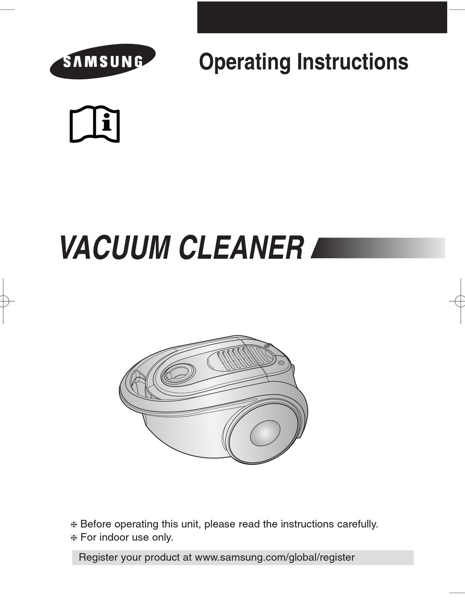 SAMSUNG VACUUM CLEANER OPERATING INSTRUCTIONS MANUAL Pdf Download