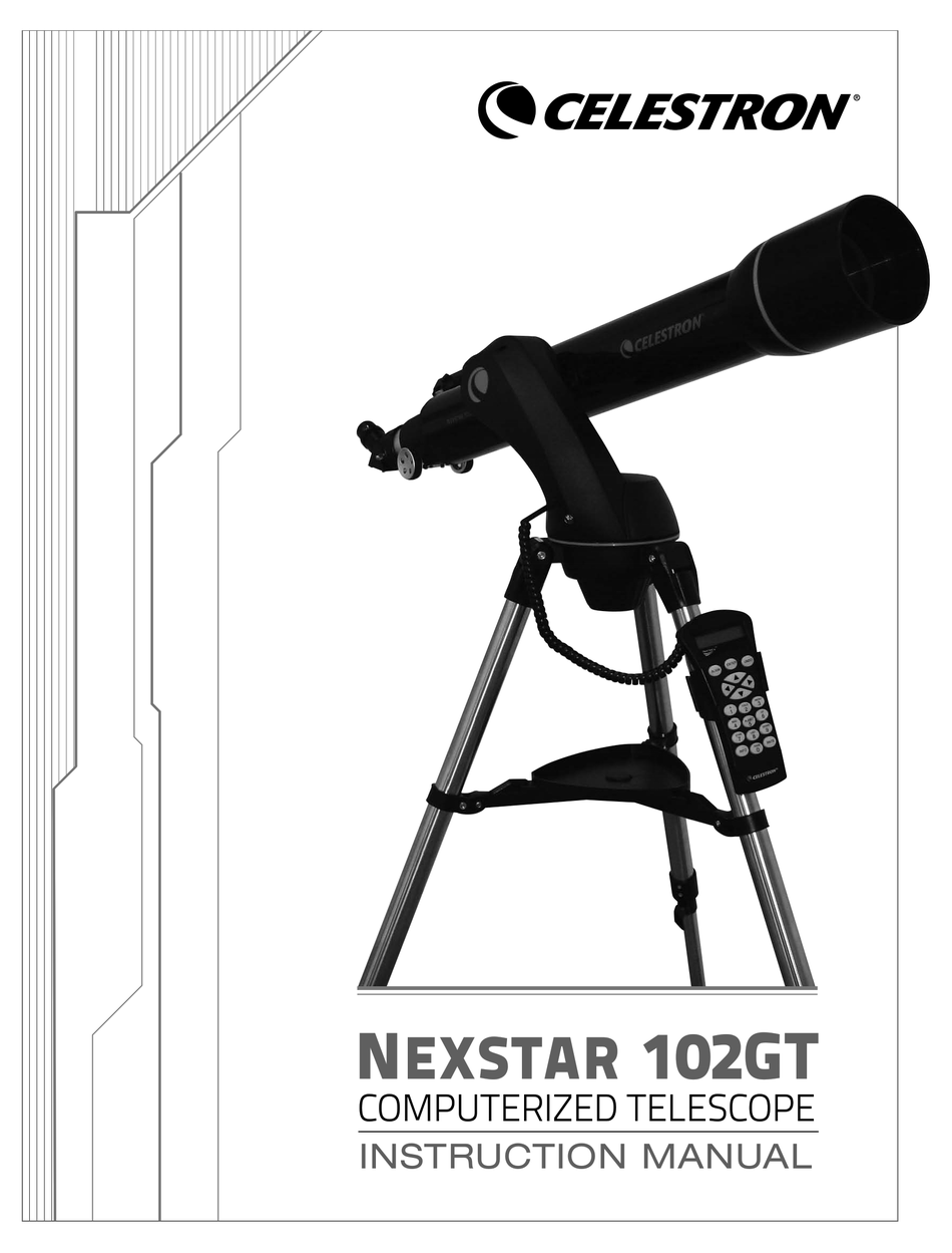 Celestron Nexstar 102gt Instruction Manual Pdf Download Manualslib