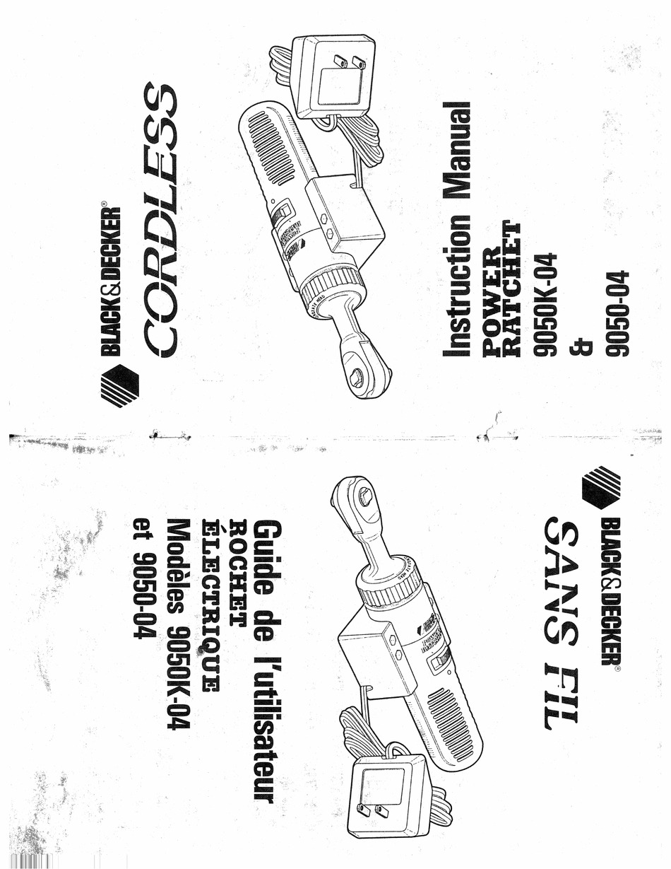 BLACK DECKER CORDLESS 9050K 04 INSTRUCTION MANUAL Pdf Download