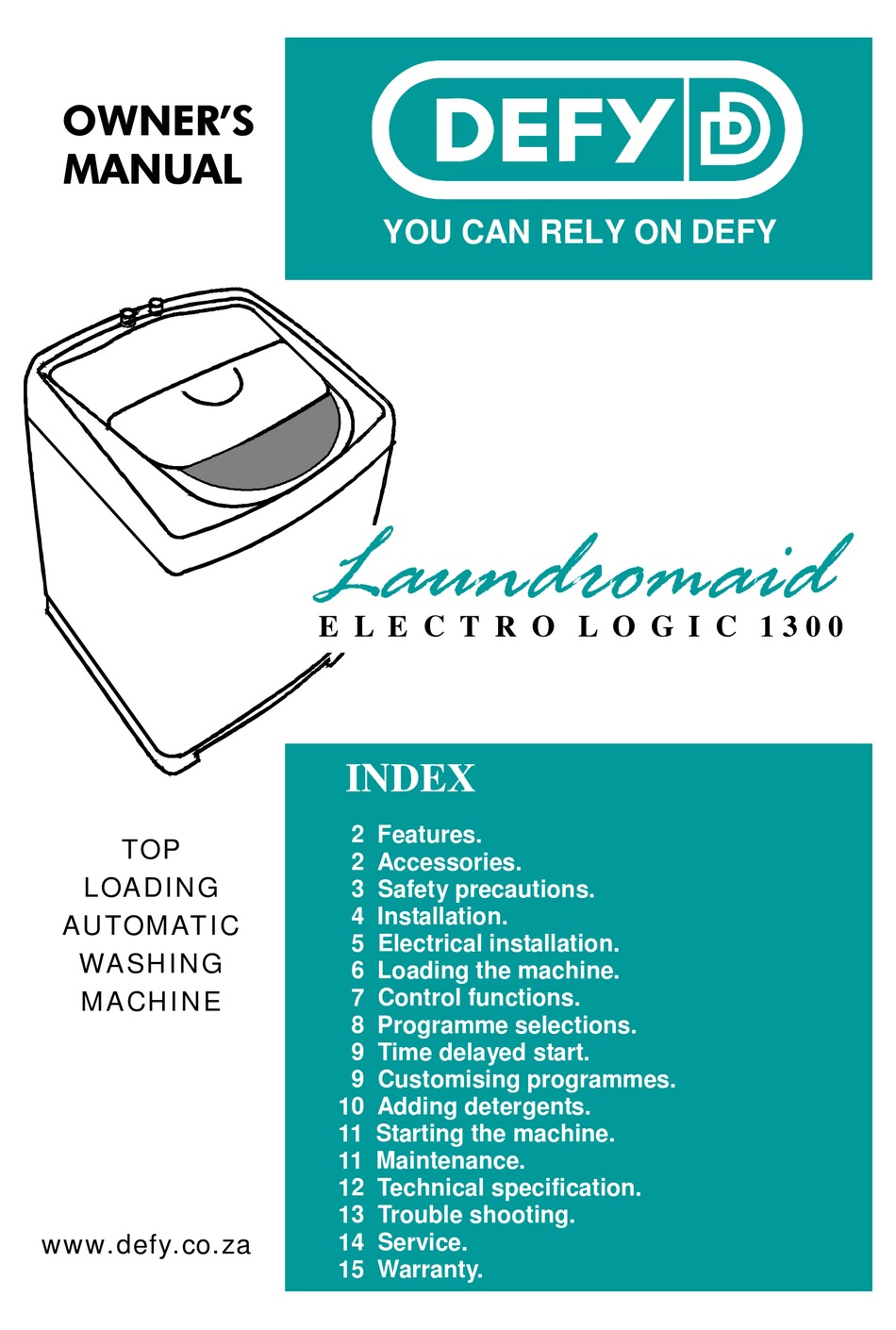 defy laundromaid 1300 not draining