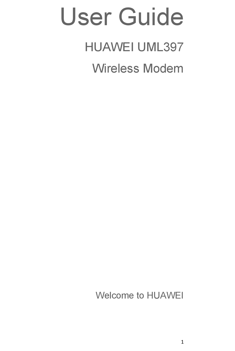 HUAWEI E397 USER MANUAL Pdf Download ManualsLib