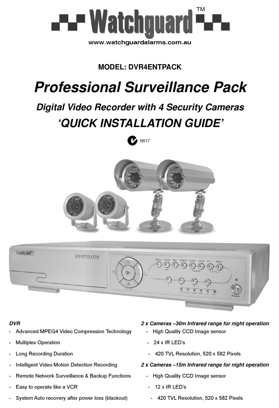 WATCHGUARD DVR4ENTPACK QUICK INSTALLATION MANUAL Pdf Download ManualsLib