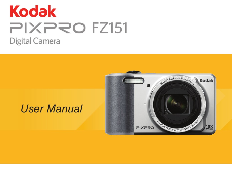 KODAK PIXPRO FZ151 USER MANUAL Pdf Download ManualsLib