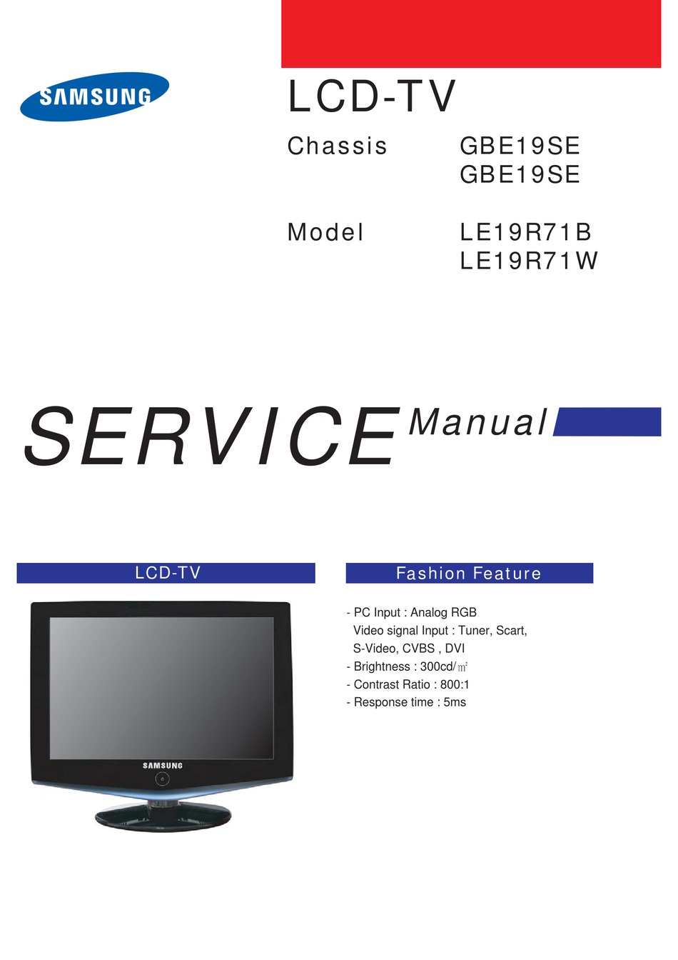 SAMSUNG GBE19SE SERVICE MANUAL Pdf Download | ManualsLib