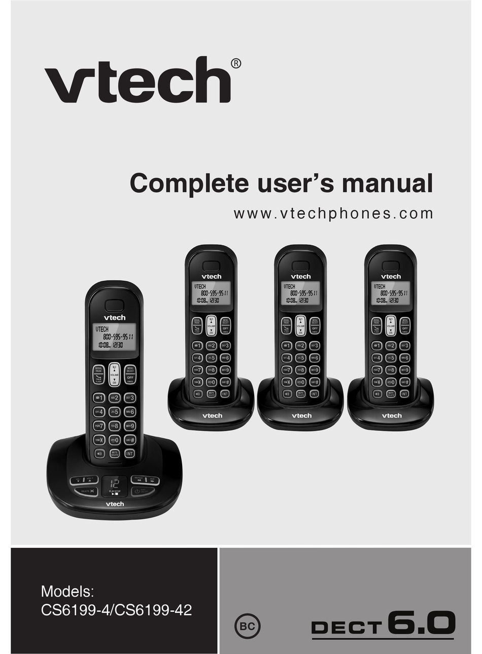 VTECH CS6199-4 USER MANUAL Pdf Download | ManualsLib