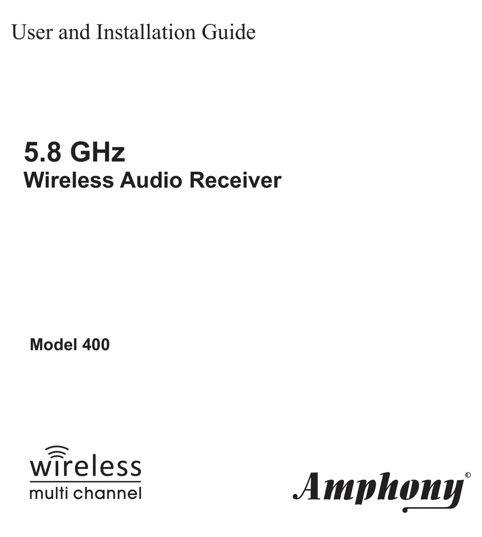 AMPHONY 400 USER AND INSTALLATION MANUAL Pdf Download ManualsLib