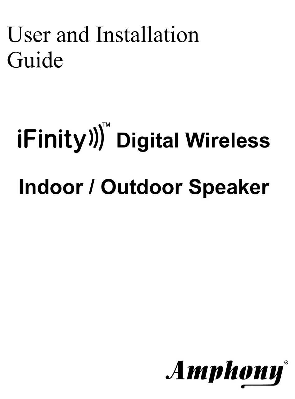 AMPHONY IFINITYR USER AND INSTALLATION MANUAL Pdf Download ManualsLib