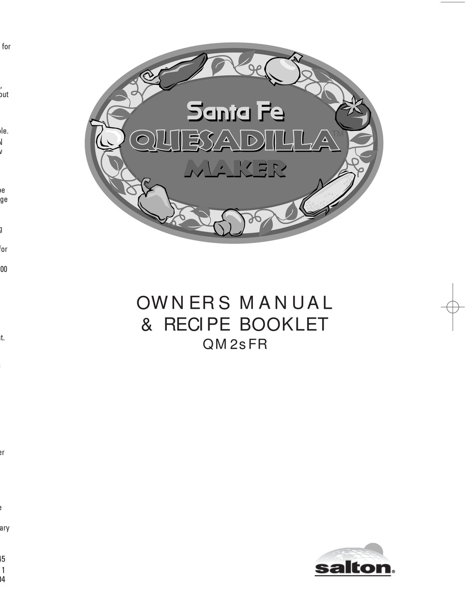 santa fe quesadilla maker instructions
