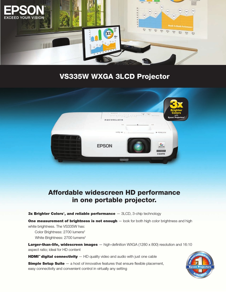 EPSON VS335W WXGA BROCHURE \u0026 SPECS Pdf 