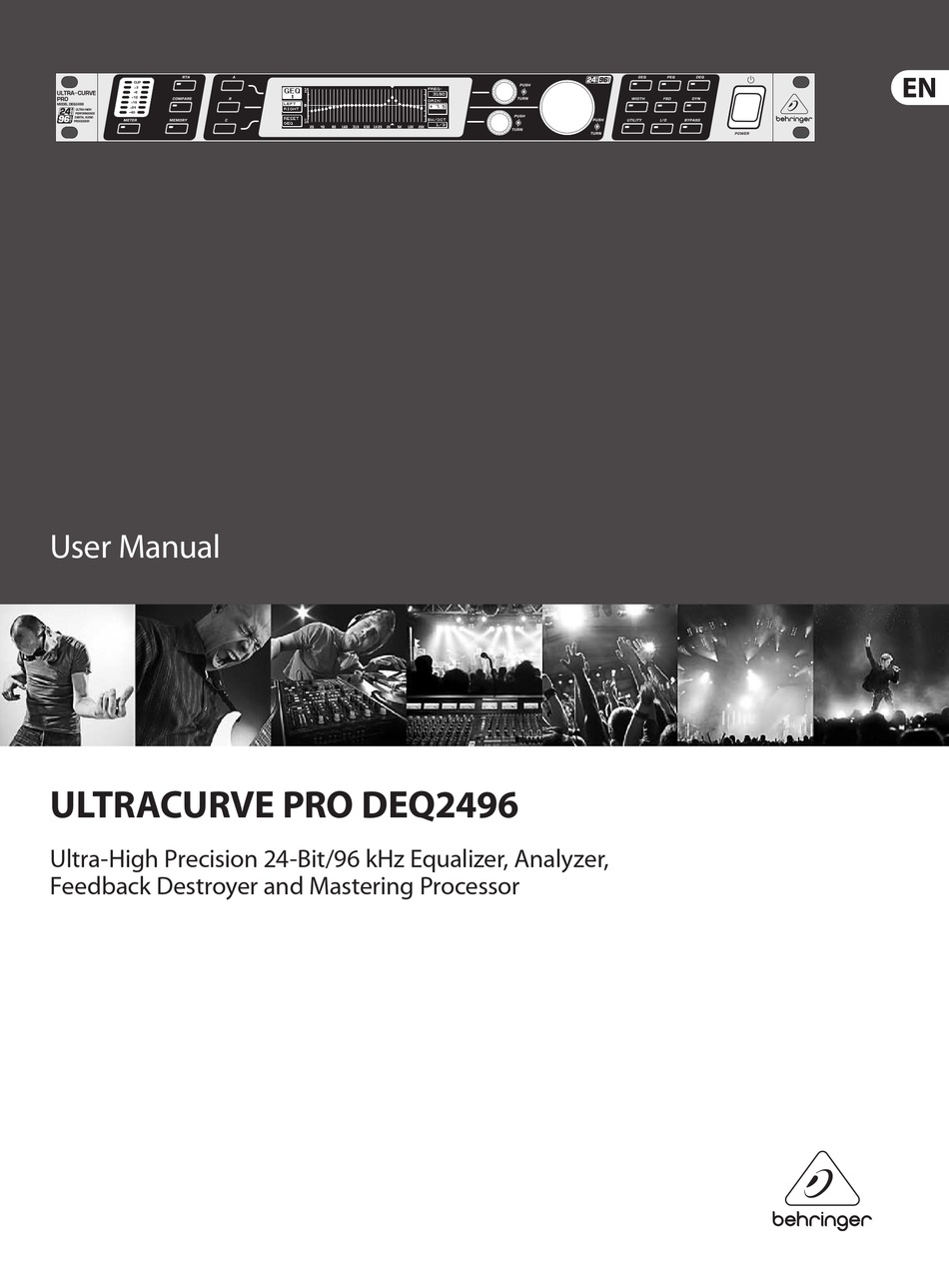 Behringer Ultracurve Pro Deq2496 User Manual Pdf Download Manualslib