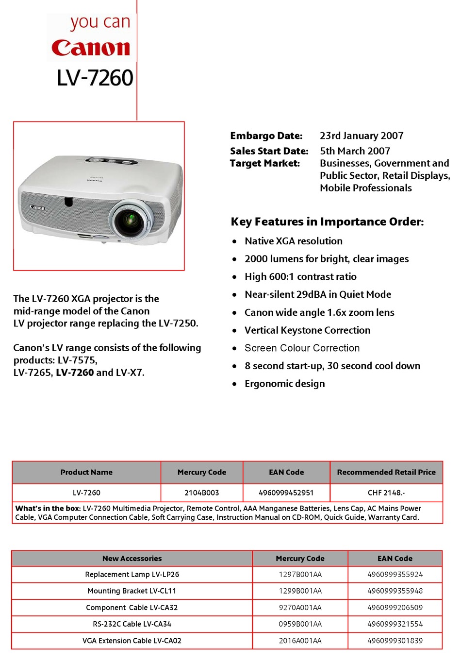 Projector Canon LV-WX320 تسوق اونلايناجهزة عرض بافضل سعر واحسن ضمان