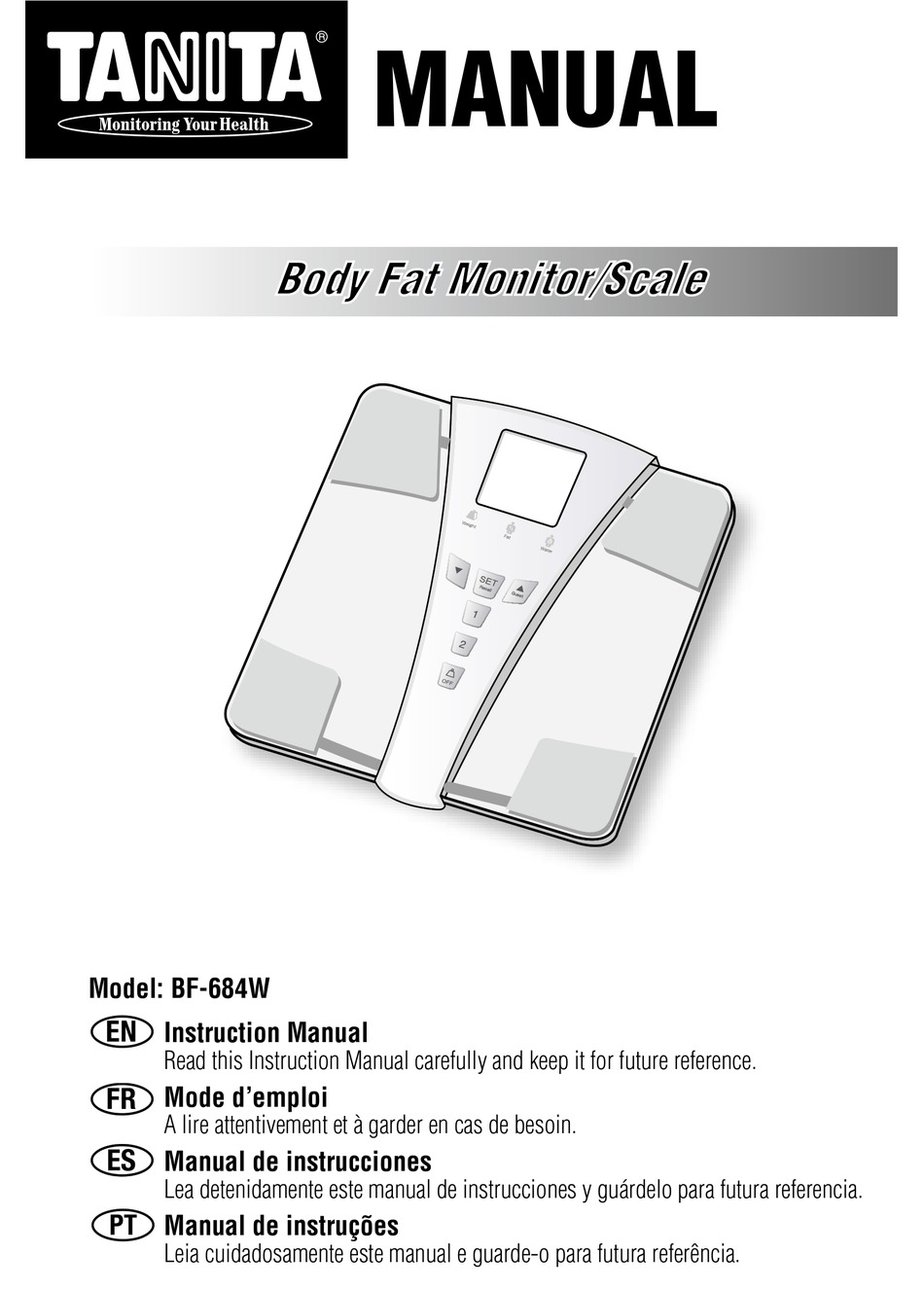 Tanita BF-556 Body Fat Monitor & Scale w/ 4 Person Programmable Memory &  More!