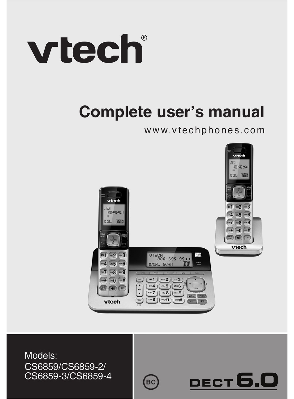 VTECH CS6859 USER MANUAL Pdf Download | ManualsLib