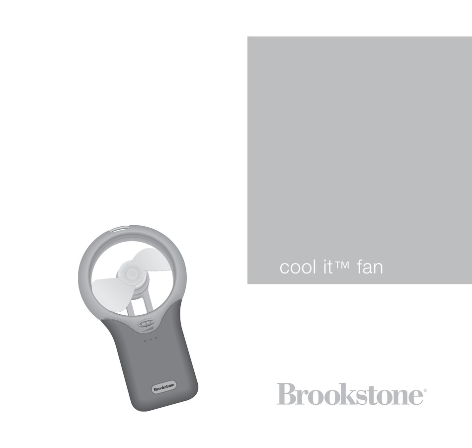 BROOKSTONE COOL IT FAN QUICK MANUAL Pdf Download ManualsLib