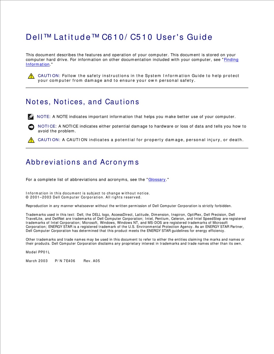 dell latitude c610 windows 98 drivers