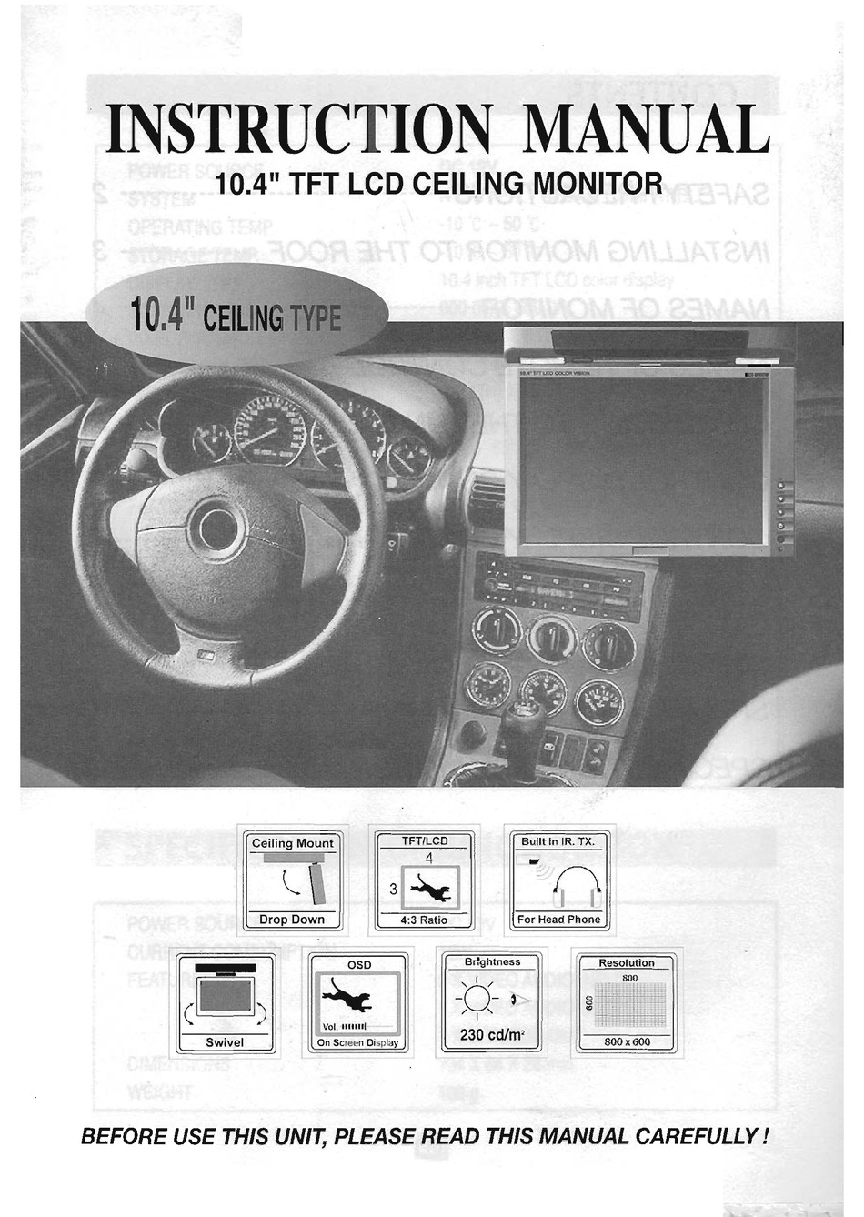 user manual for tft lcd monitor supplier